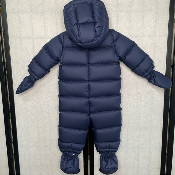 Ralph Lauren Toddler 12M Navy Blue Puffer Snow Suit W/ Gloves And Booties - Picture 7 of 12